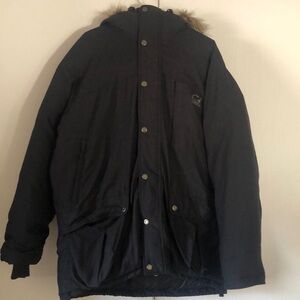 Men’s warm Sorel parka downfill hooded coyote fur arctic parka  jacket coat